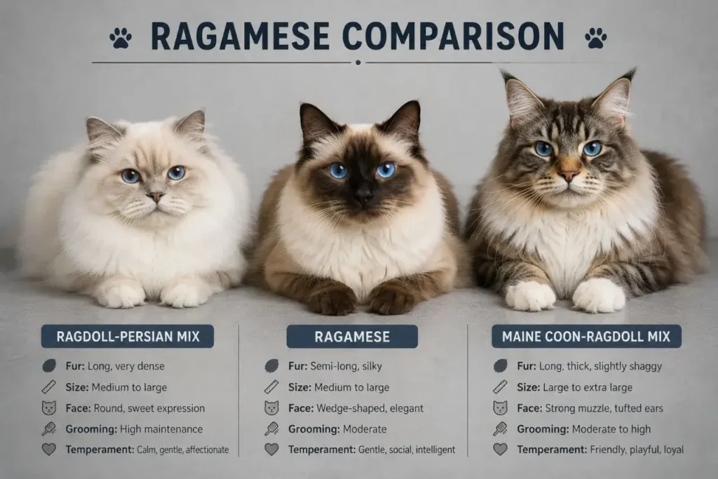 Cat breed comparison infographic