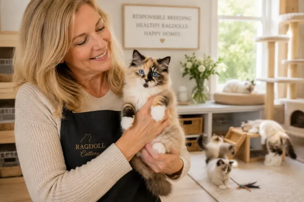 Cozy cattery filled with fluffy kittens