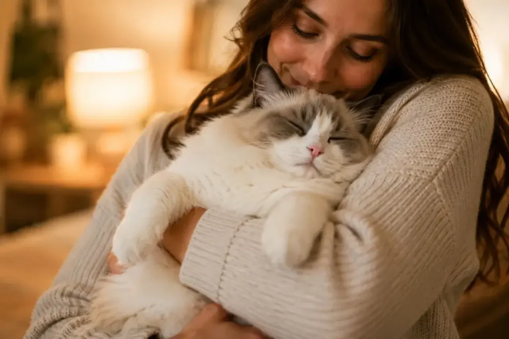 Cozy cuddle by warm light