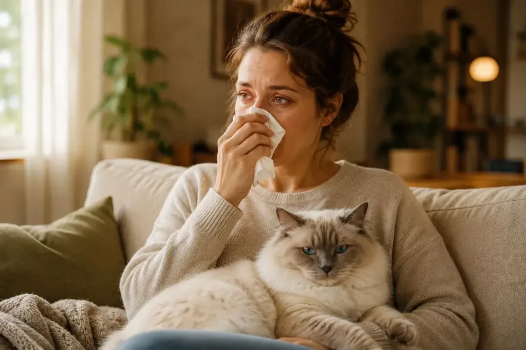 Cozy living room with a teary moment