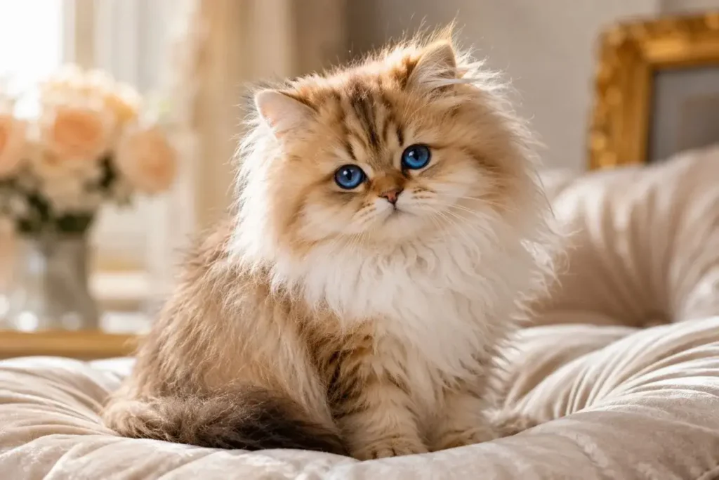 Fluffy kitten in a cozy room Persian Ragdoll Mix Kittens