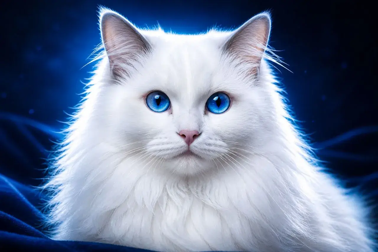 Pure White Ragdoll Cat