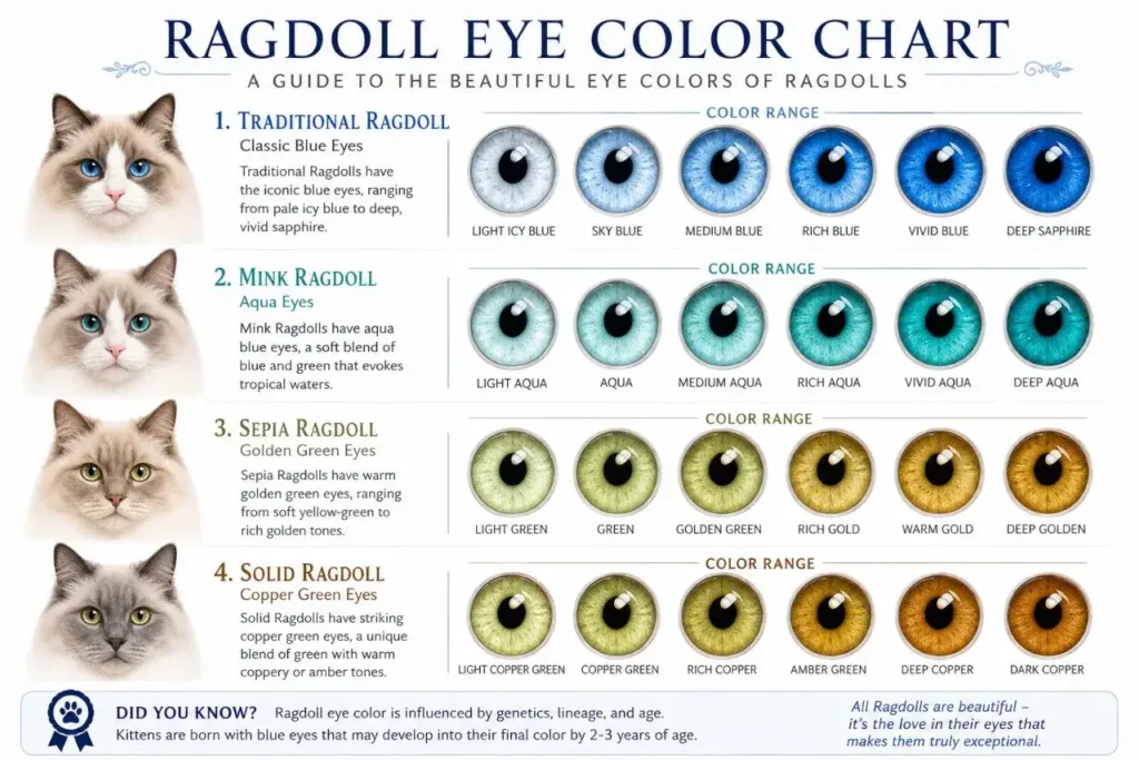 Ragdoll cat eye color chart 2