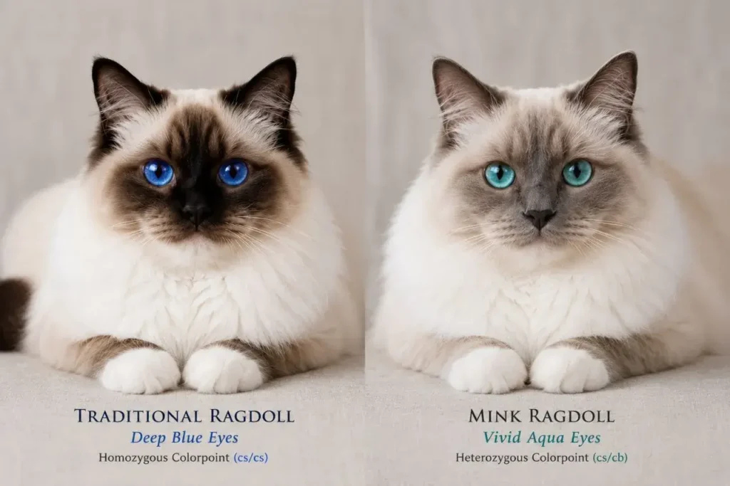 Traditional vs Mink Ragdoll Cats