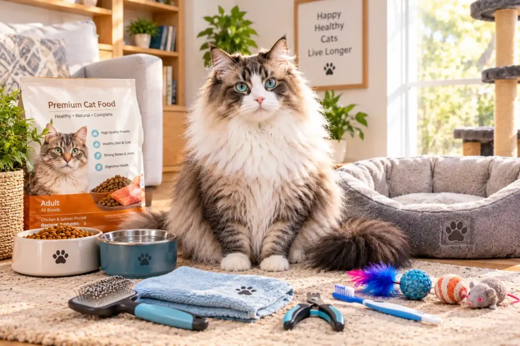 11 Cozy Cat Care Essentials with Fluffy Companion