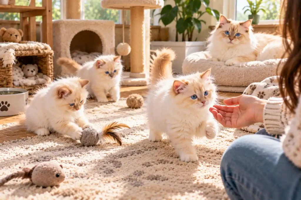 14 Sunlit Ragdoll Kitten Playroom