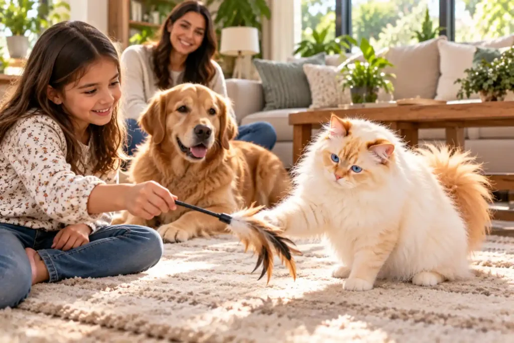 9 Cozy Family Pet Playtime