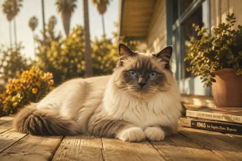 Cozy California afternoon with a cat