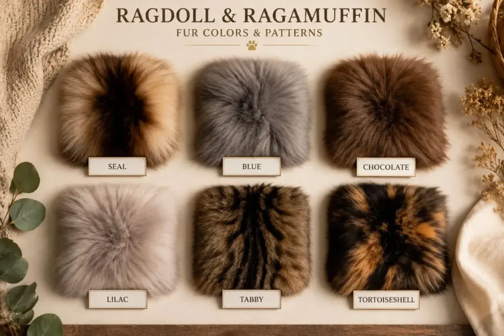 Ragdoll & Ragamuffin fur colors