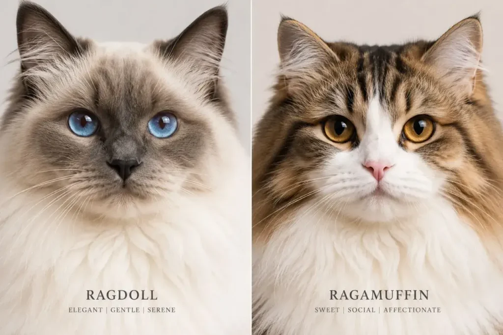 Ragdoll vs Ragamuffin elegance