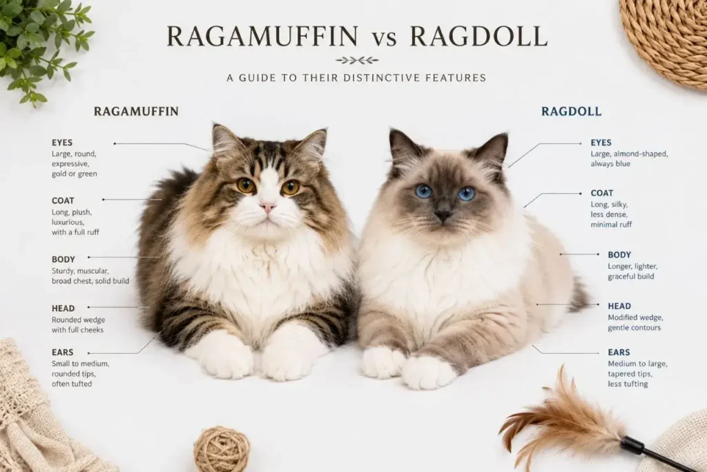 Ragamuffin vs Ragdoll cat comparison